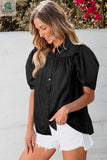 Elena Puff Sleeve Loose Shirt-2