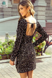 Emersyn Sequin Long Sleeve Bodycon Dress-3