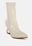 Gaias Fantasy Heel Patent Faux Leather Boots-2