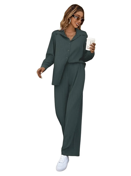 Green Pinstripe Co-ords Set (Size L) Pleasant Product Express Inc