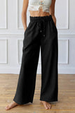 Greta Elastic High Waist Drawstring Sweatpants-0