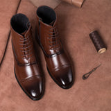 Lace Up Versatile Male Leather  Business Shoes & Boots