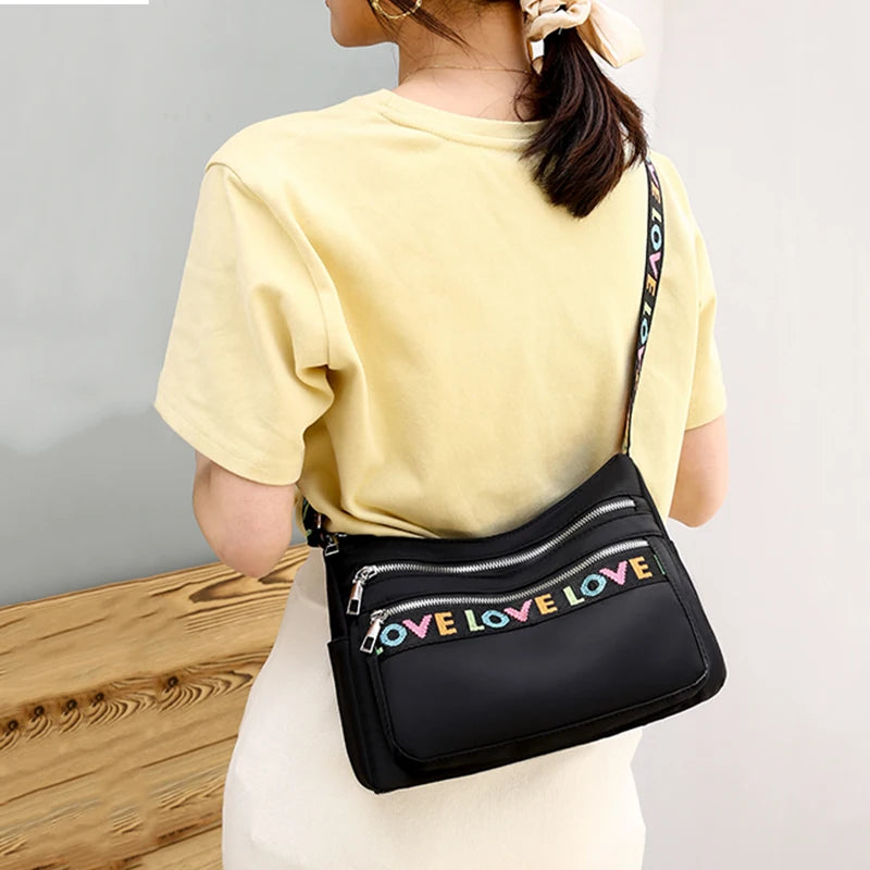 Women's Crossbody Bag Waterproof Nylon Oxford Shoulder Messenger