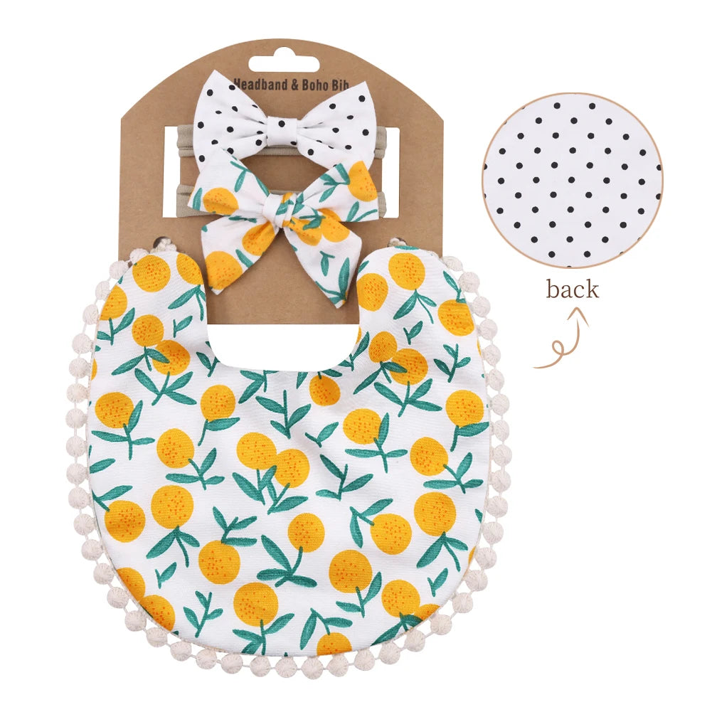 3Pcs/Set Flower  Baby Saliva Boy & Girl Bibs