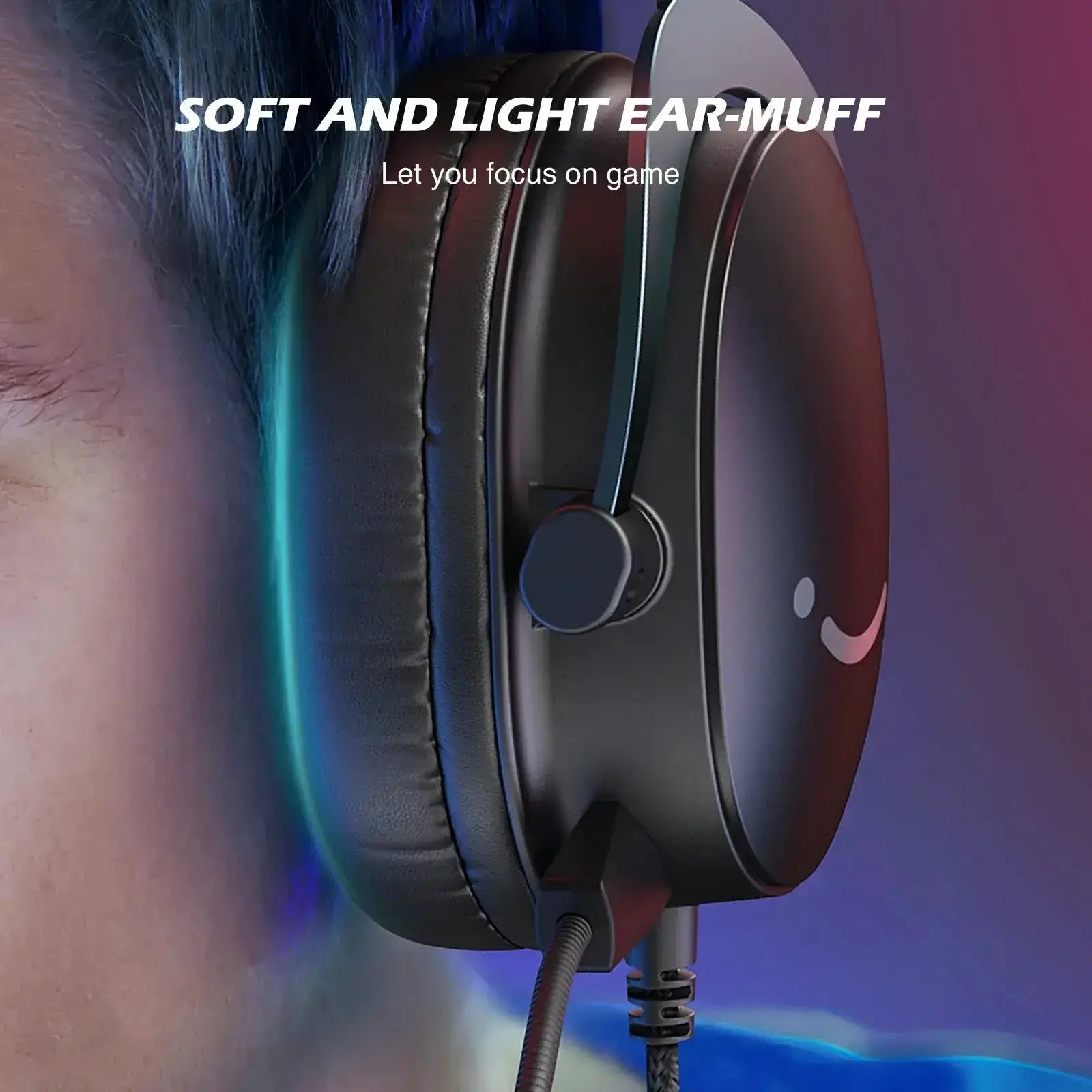 Headset,3.5 mm jack&USB Headphones with 7.1 Surround Sound/volumePleasant Product