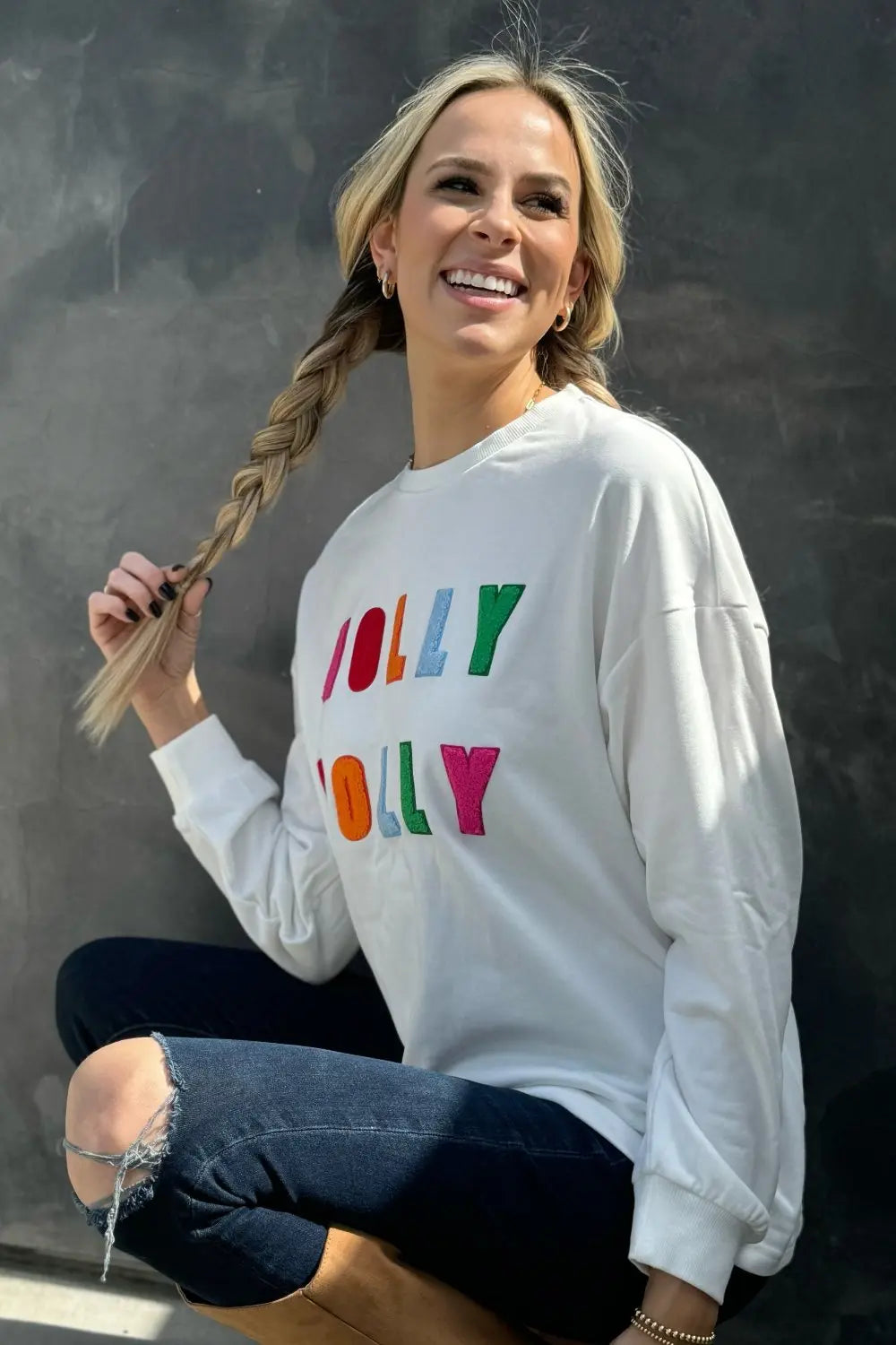 Holly Jolly Christmas Sweatshirt-3