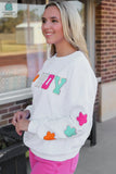 Howdy Patch Graphic Casual Sweatshirt-2