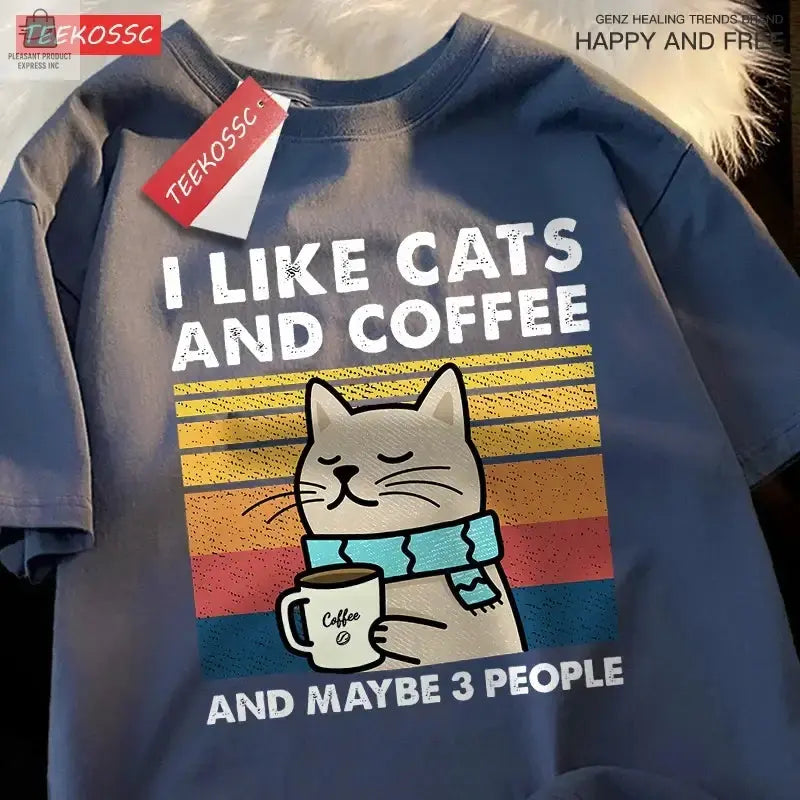 I Like Cats And Coffee Unisex T-ShirtPleasant Product