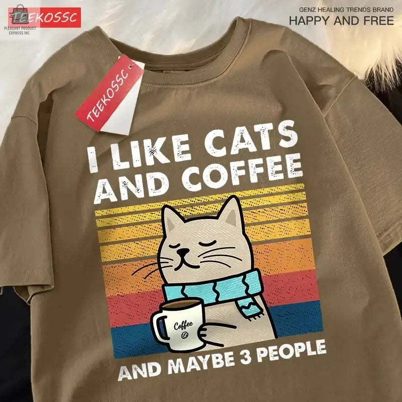 I Like Cats And Coffee Unisex T-ShirtPleasant Product