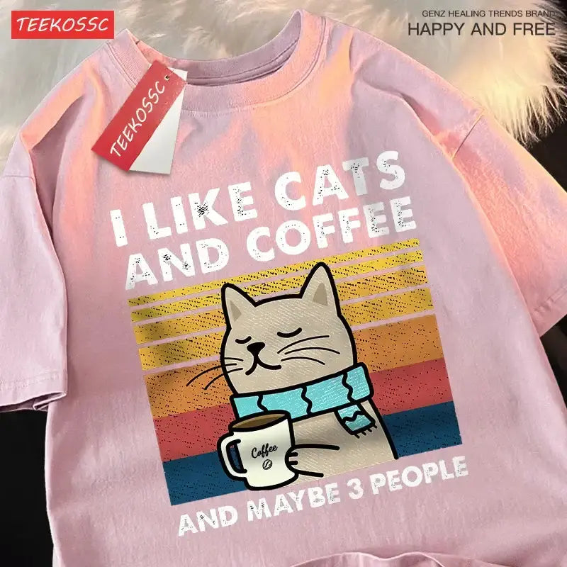 I Like Cats And Coffee Unisex T-ShirtPleasant Product