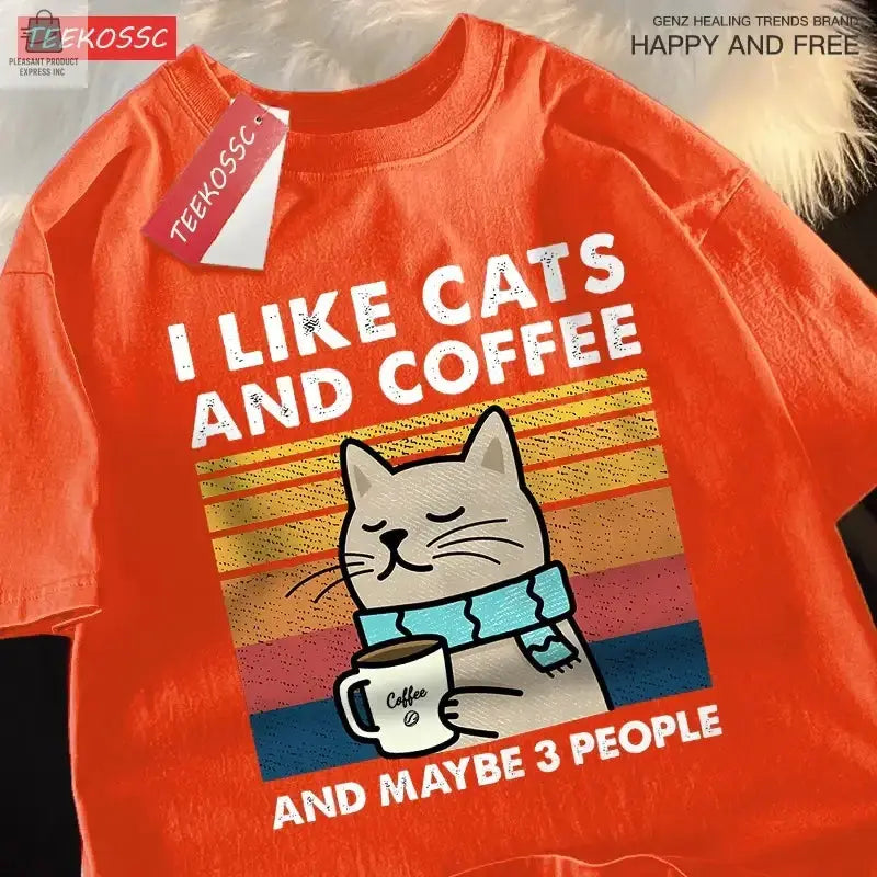 I Like Cats And Coffee Unisex T-ShirtPleasant Product