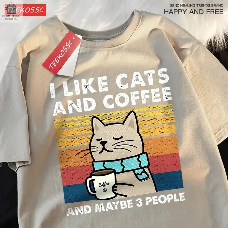 I Like Cats And Coffee Unisex T-ShirtPleasant Product