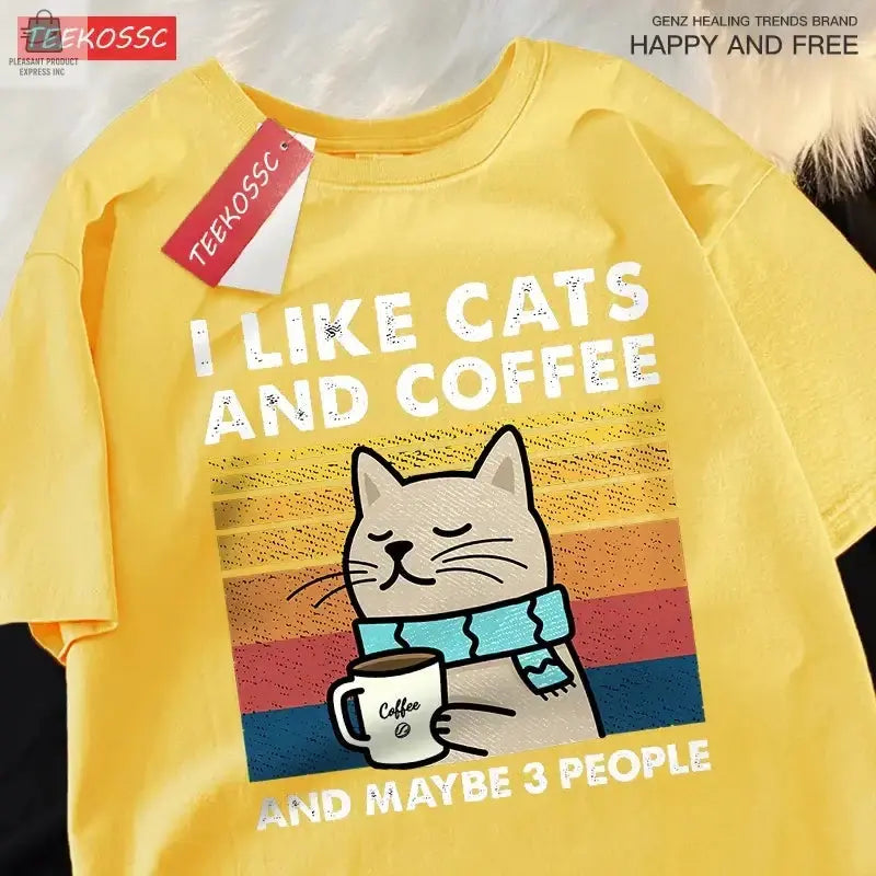 I Like Cats And Coffee Unisex T-ShirtPleasant Product