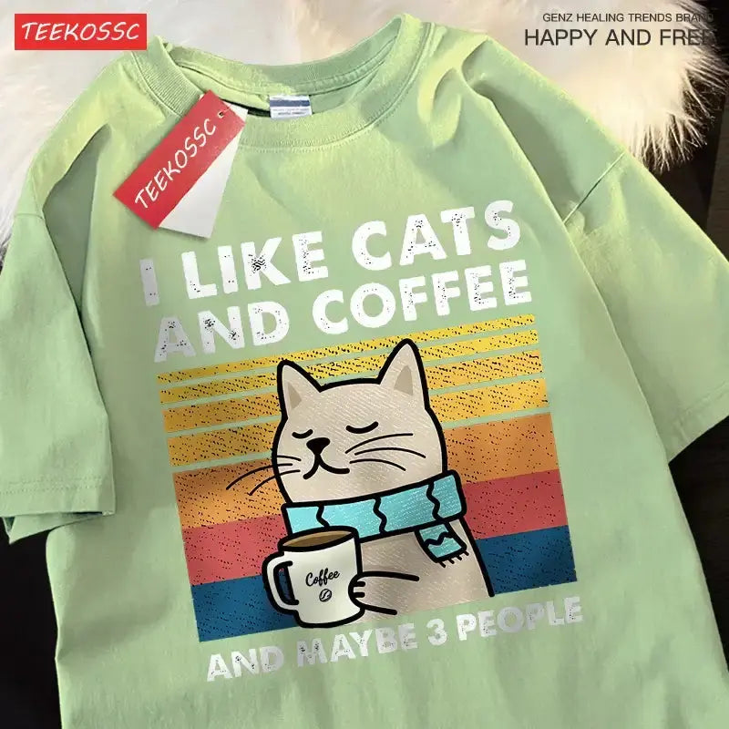 I Like Cats And Coffee Unisex T-ShirtPleasant Product