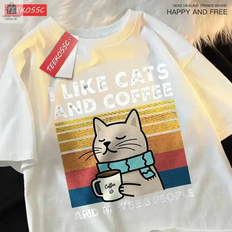 I Like Cats And Coffee Unisex T-ShirtPleasant Product