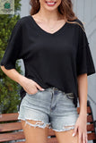 Jennifer Waffle Knit Drop Shoulder Loose Top-3