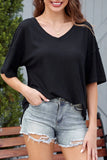 Jennifer Waffle Knit Drop Shoulder Loose Top-3