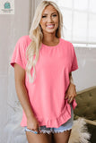 Kimber Frilled Hem Loose Top-0