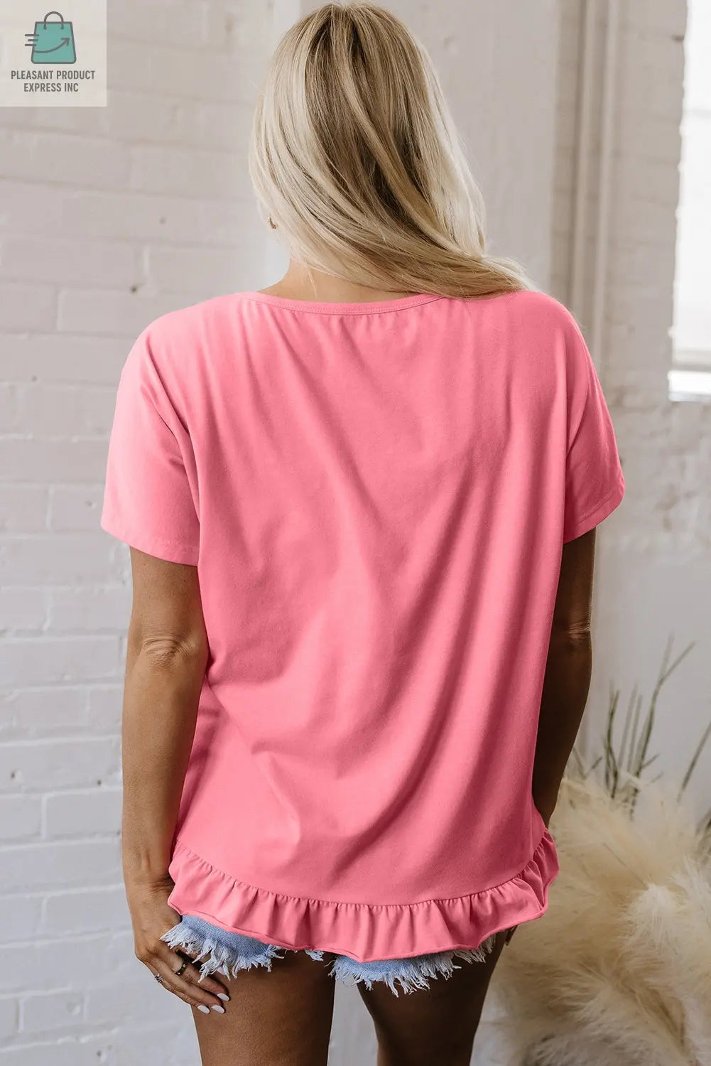 Kimber Frilled Hem Loose Top-1