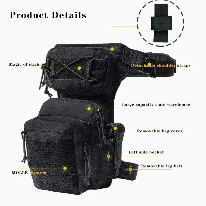 Leg Bag Durable Nylon Utility Tool Belt Pack Pouch Adjustable MilitaryPleasant Product