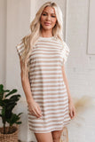 Lilian Stripe Casual Pocketed Mini Dress-3