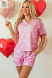 Lilliana Waffle Knit Bowknot T Shirt and Shorts Set-0