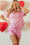 Lilliana Waffle Knit Bowknot T Shirt and Shorts Set-3