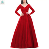 Long Sleeve Heavy Bead Ball Dress WomenPleasant Product