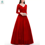 Long Sleeve Heavy Bead Ball Dress WomenPleasant Product
