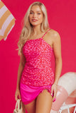 Mae Leopard Drawstring Side Tankini 2pcs Swimsuit-0