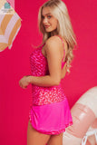 Mae Leopard Drawstring Side Tankini 2pcs Swimsuit-2