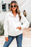 Magnolia Cable Lattice Texture Kangaroo Pocket Hoodie-0