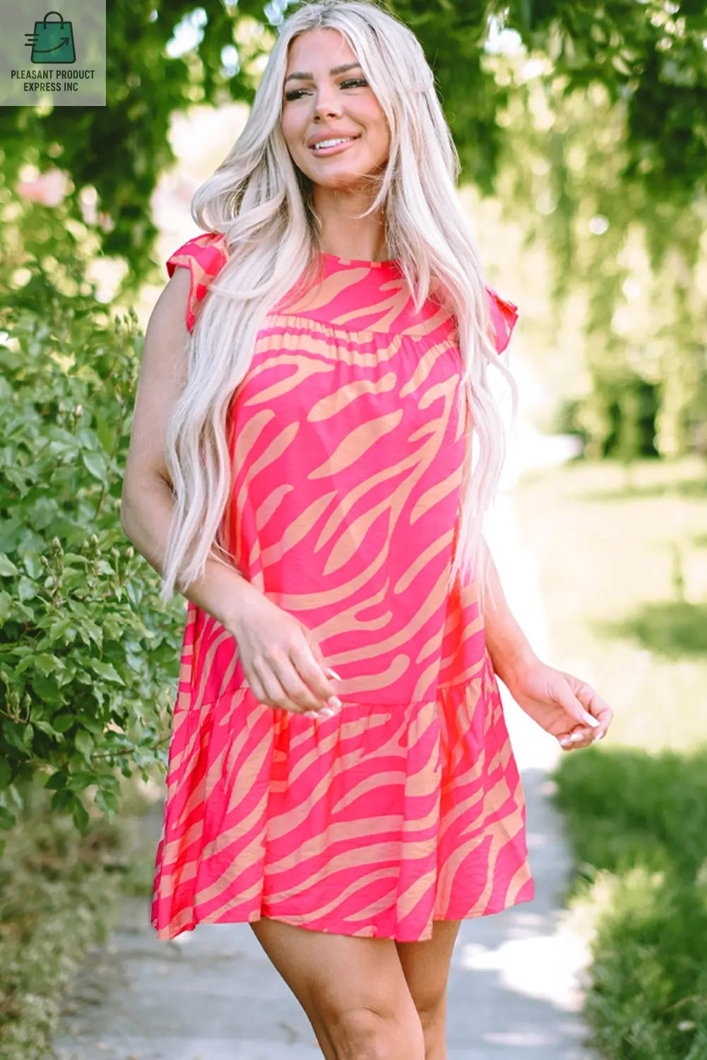 Matilda Zebra Stripe Pocketed Dress-3