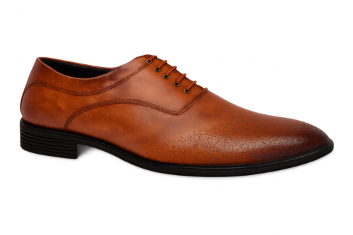 Men’s Classic Brown Leather Dress Shoes – Formal Oxford Style with Pleasant Product Express Inc