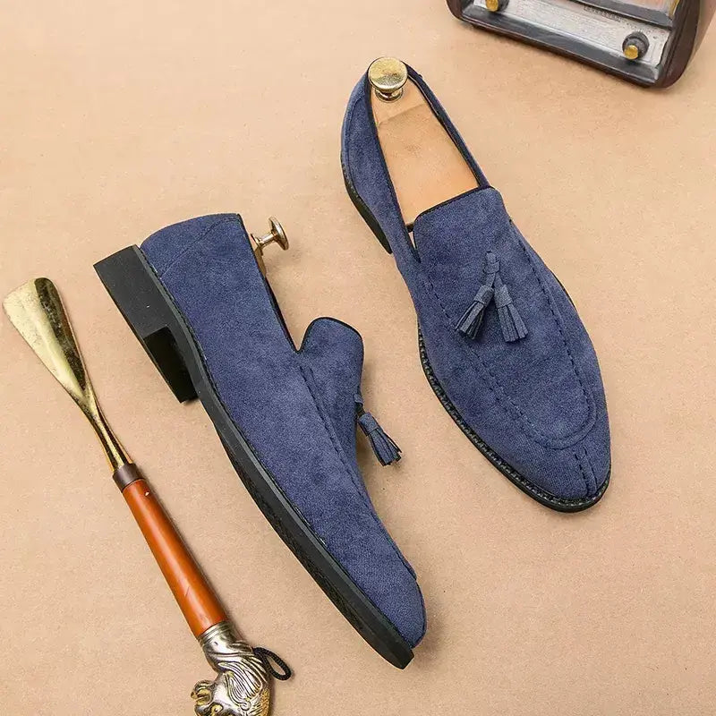 Men's Loafers Brand Suede Leather ShoesPleasant Product