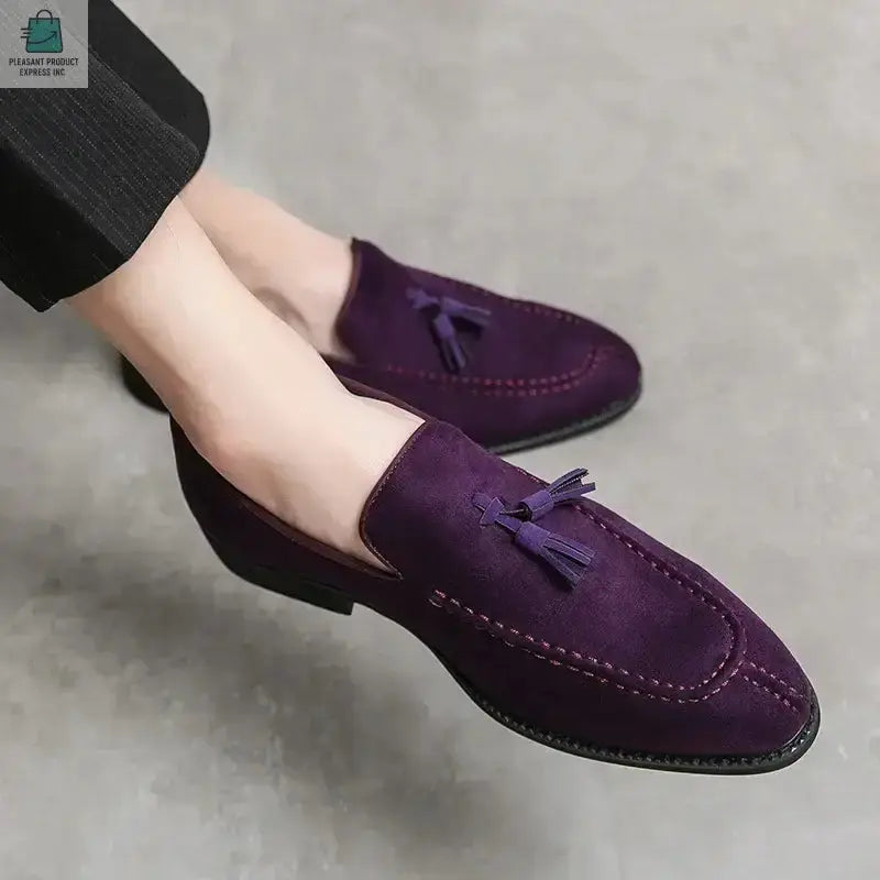 Men's Loafers Brand Suede Leather ShoesPleasant Product