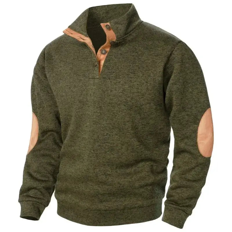 Men's Long Sleeve Stand Collar Sweatshirts Casual Pullover Pleasant Product Express Inc