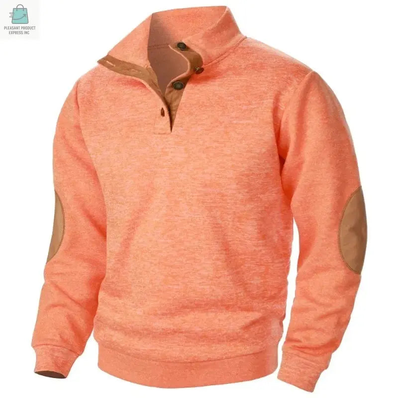 Men's Long Sleeve Stand Collar Sweatshirts Casual Pullover Pleasant Product Express Inc