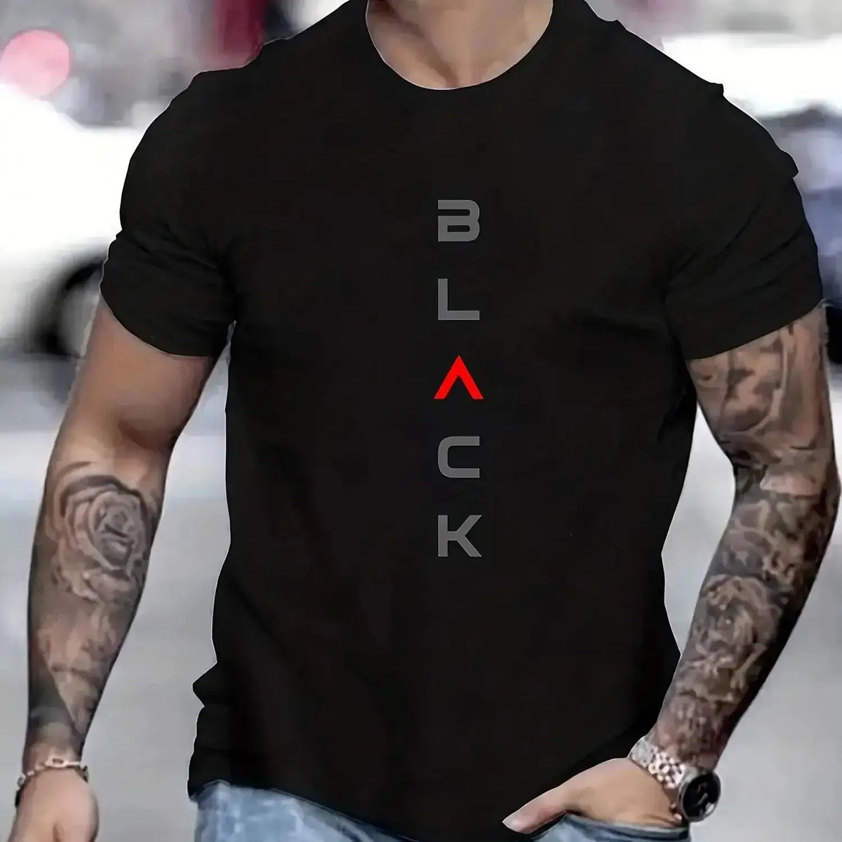 Men's Summer British Printed Casual Loose T-shirtPleasant Product
