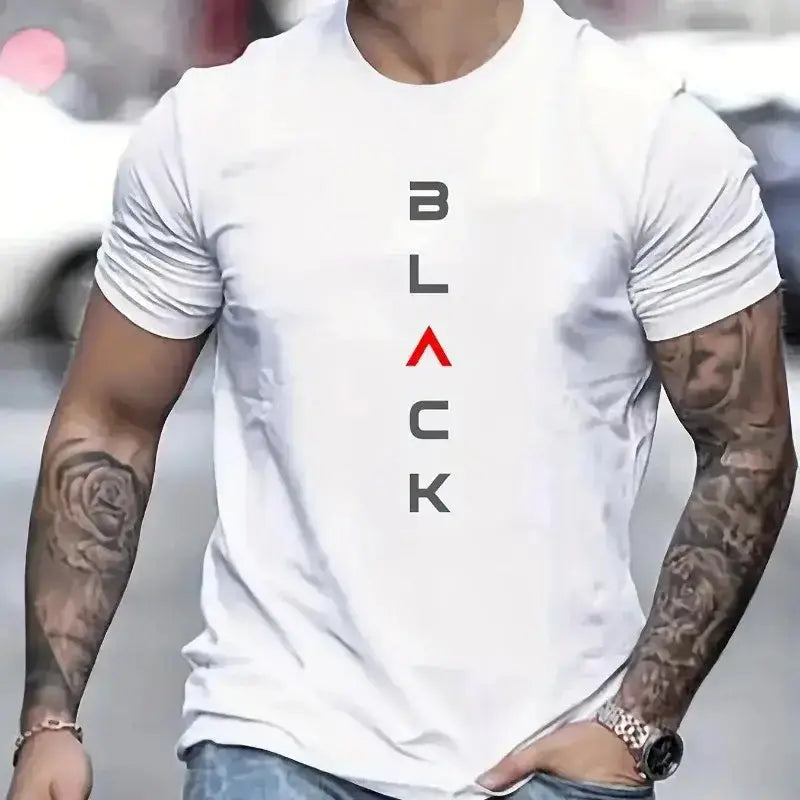 Men's Summer British Printed Casual Loose T-shirtPleasant Product