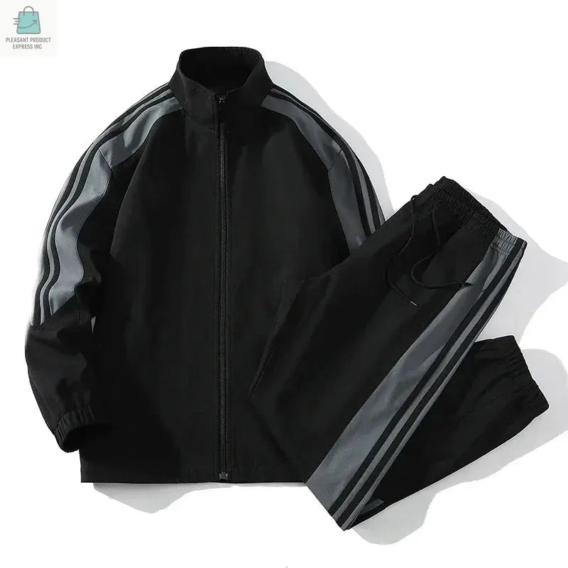 Men's Tracksuits 2 Piece Long Sleeve Athletic Full Zip Sweatsuits Pleasant Product Express Inc