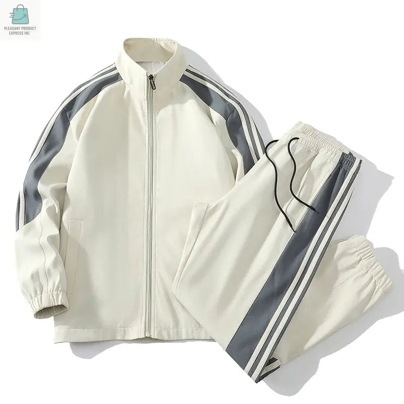 Men's Tracksuits 2 Piece Long Sleeve Athletic Full Zip Sweatsuits Pleasant Product Express Inc