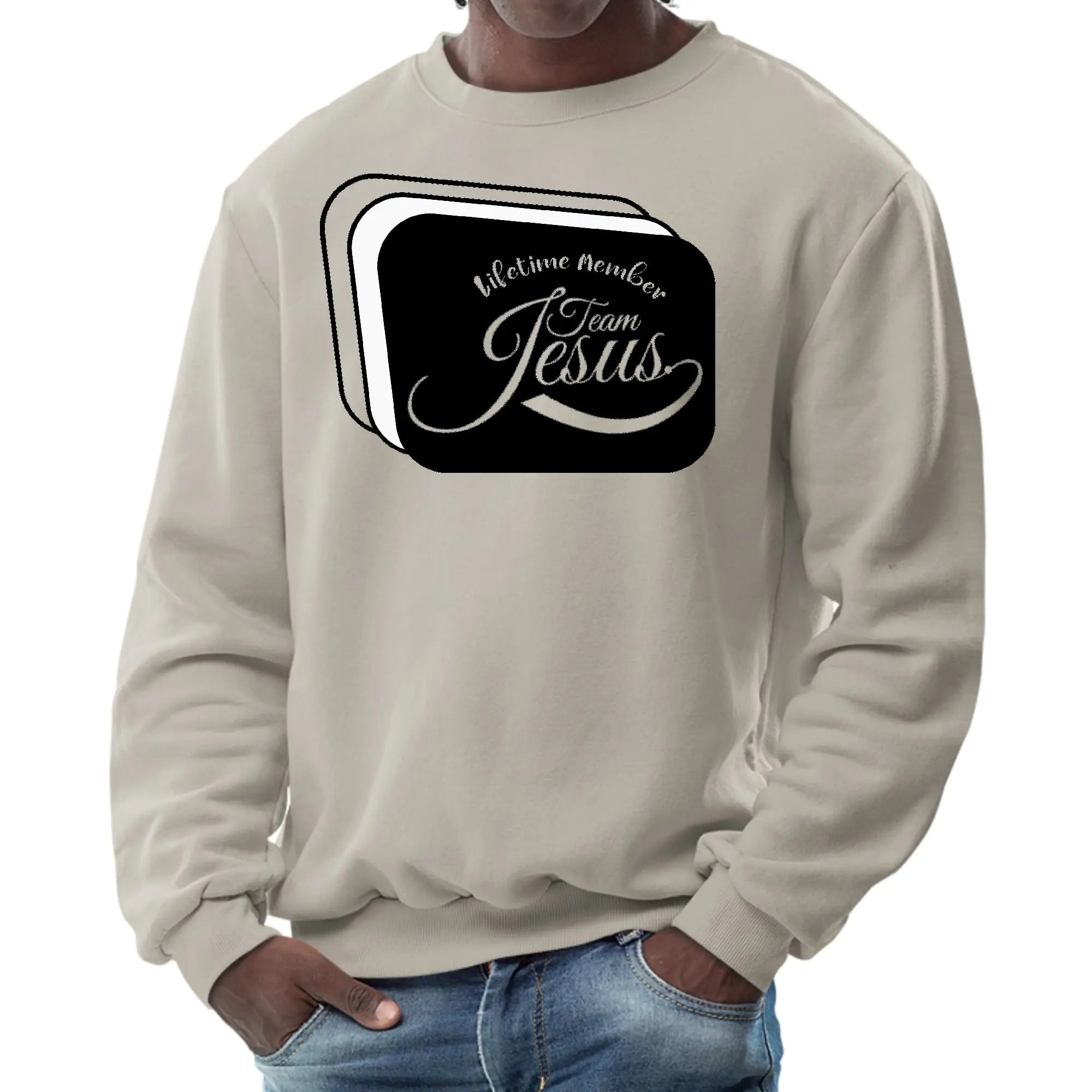 Mens Graphic Sweatshirt - Lifetime Member Team Jesus-4