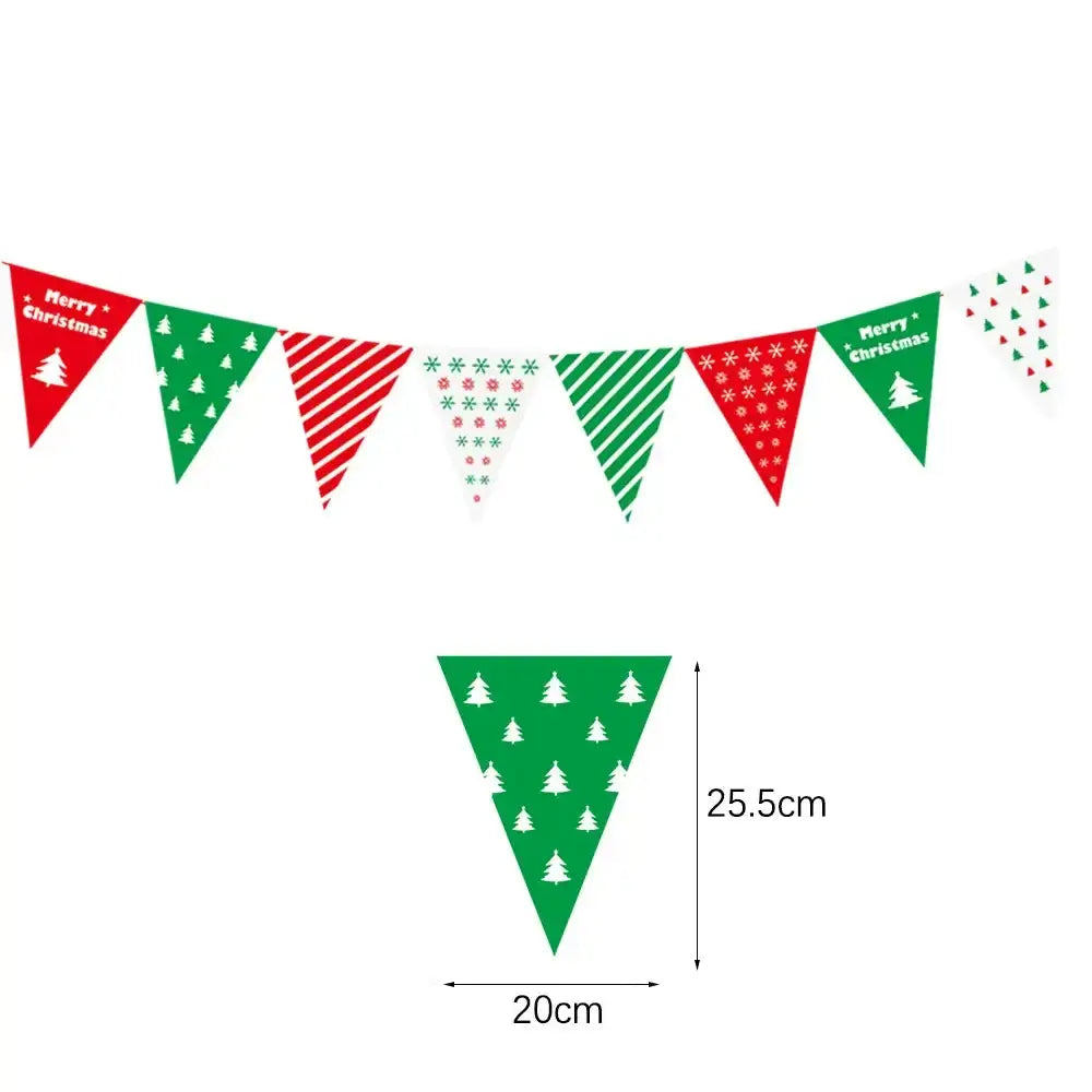 Merry Christmas Banners Decoration Santa Claus Snowman Paper HangingPleasant Product