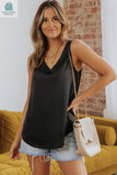Miley V Neck Loose Tank Top-0