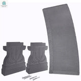 Outdoor Fiber-Clay Garden Bench in Grey Stone Finish-0