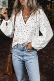 Paige Eyelet Embroidered Puff Sleeve Blouse-3