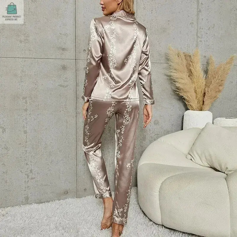 Pajamas Set Long Sleeve Sleepwear WomenPleasant Product