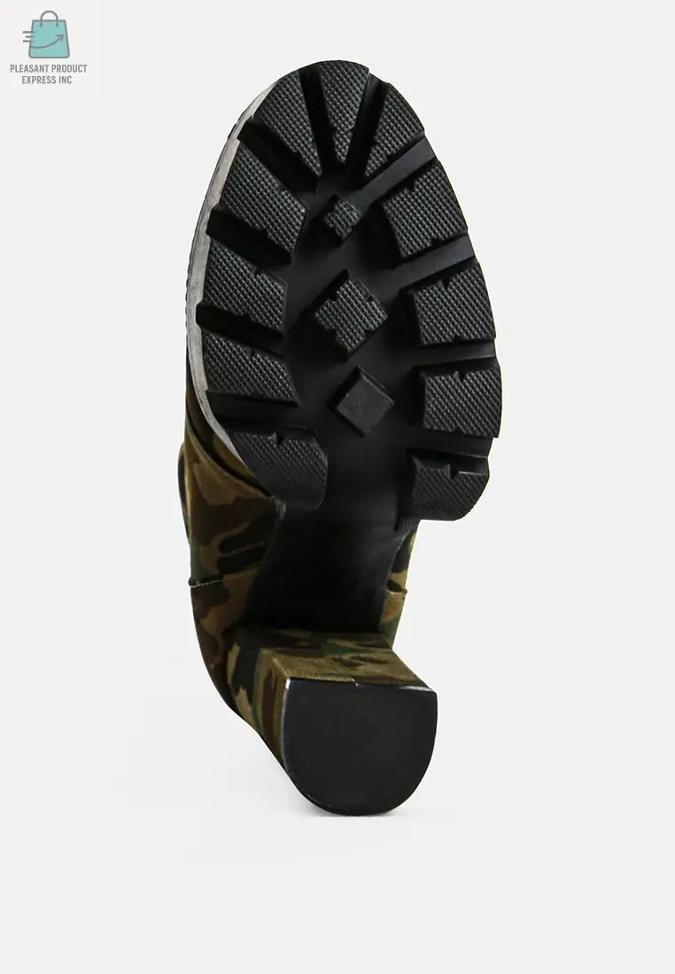 Palmetto Camouflage Ankle Boots-4