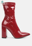 Pluto Block Heel Stiletto Ankle Boot-0